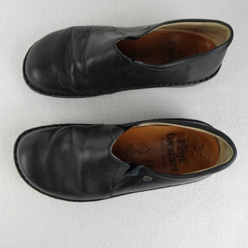 Finn Comfort Newport Shoes Women’s Size 37 US 6 Black Slip On Comfort Loafers - Picture 7 of 10